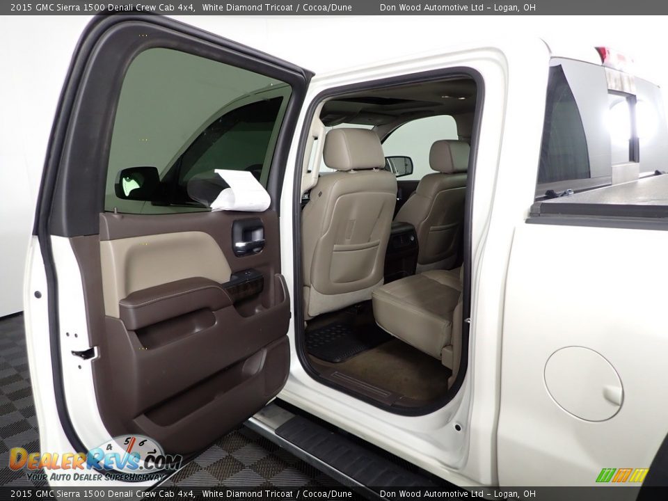 2015 GMC Sierra 1500 Denali Crew Cab 4x4 White Diamond Tricoat / Cocoa/Dune Photo #33