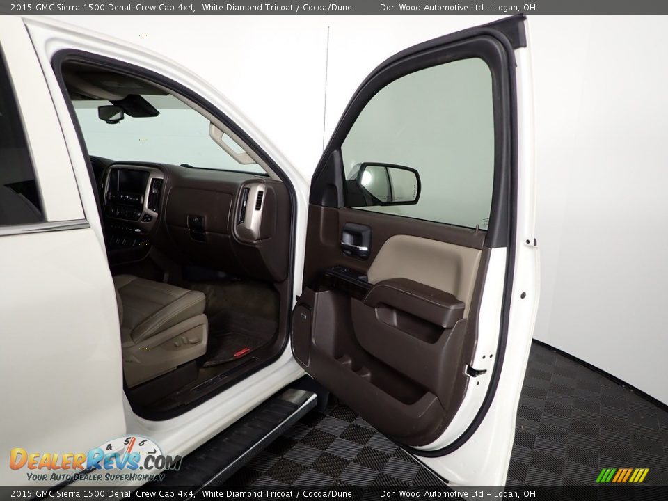2015 GMC Sierra 1500 Denali Crew Cab 4x4 White Diamond Tricoat / Cocoa/Dune Photo #36