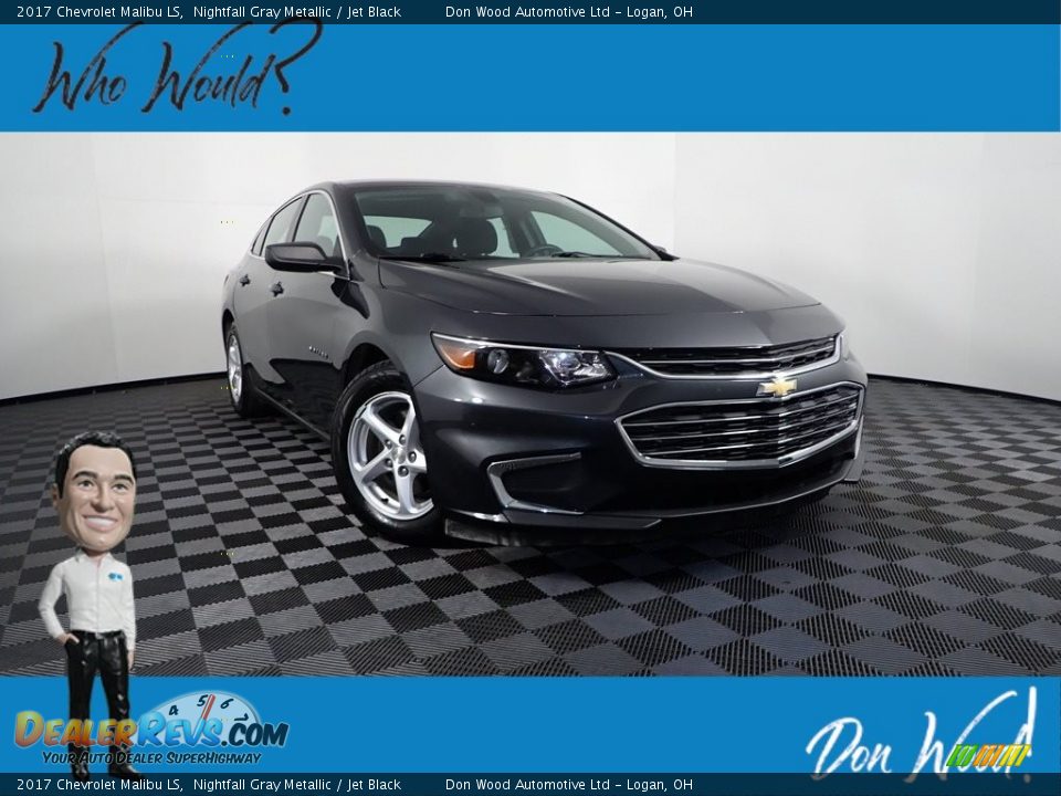 2017 Chevrolet Malibu LS Nightfall Gray Metallic / Jet Black Photo #1