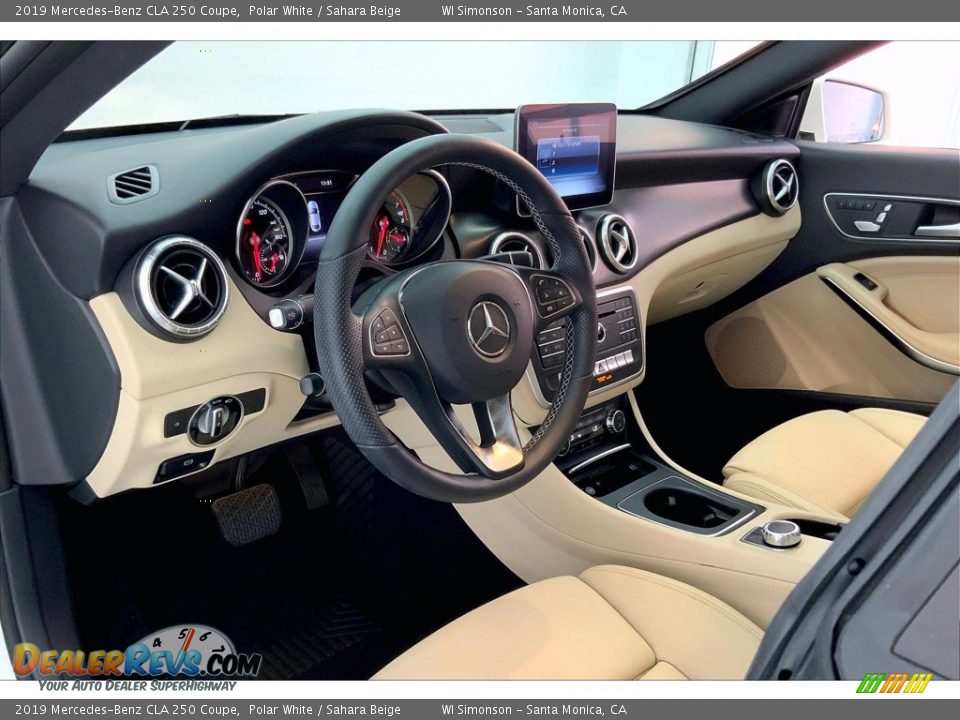 2019 Mercedes-Benz CLA 250 Coupe Polar White / Sahara Beige Photo #14