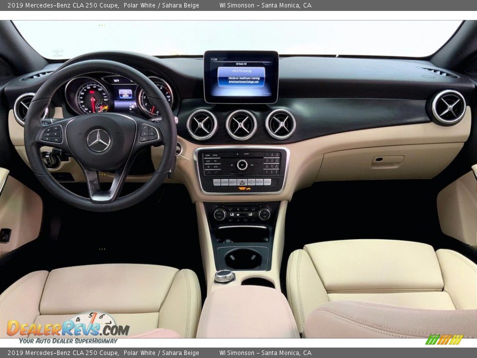 2019 Mercedes-Benz CLA 250 Coupe Polar White / Sahara Beige Photo #15