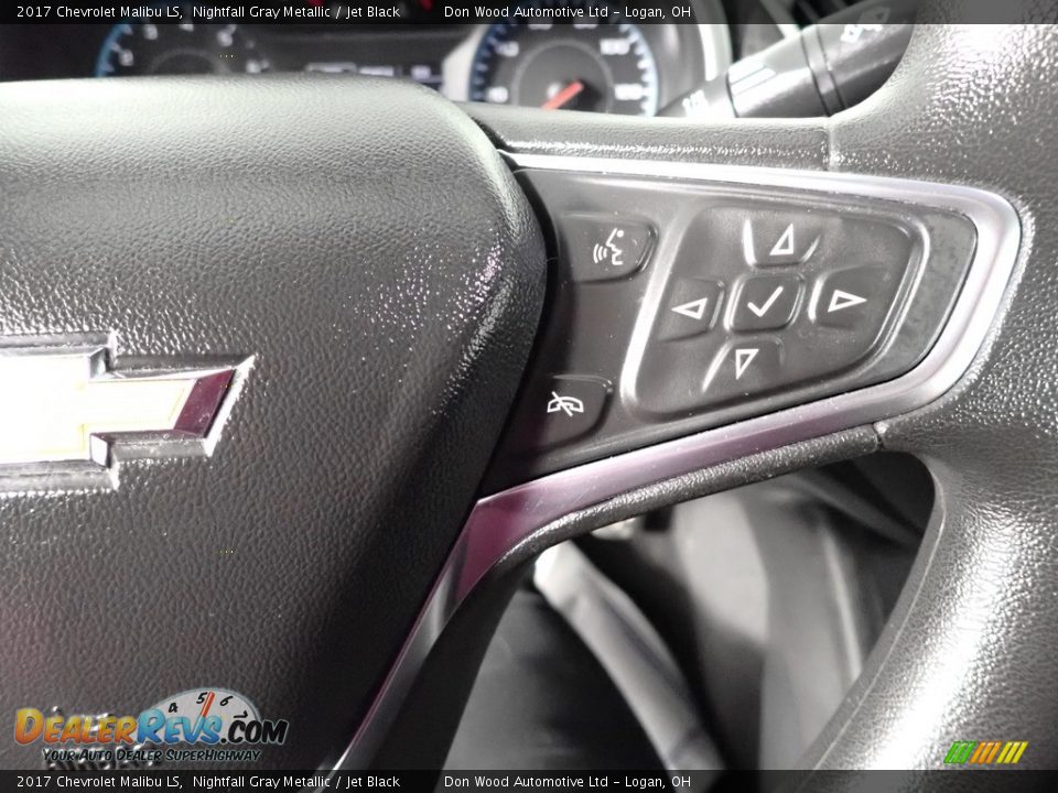 2017 Chevrolet Malibu LS Nightfall Gray Metallic / Jet Black Photo #22