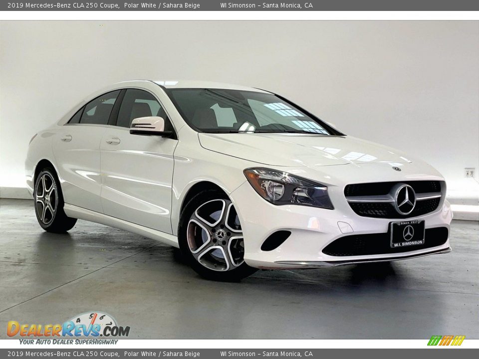 2019 Mercedes-Benz CLA 250 Coupe Polar White / Sahara Beige Photo #34