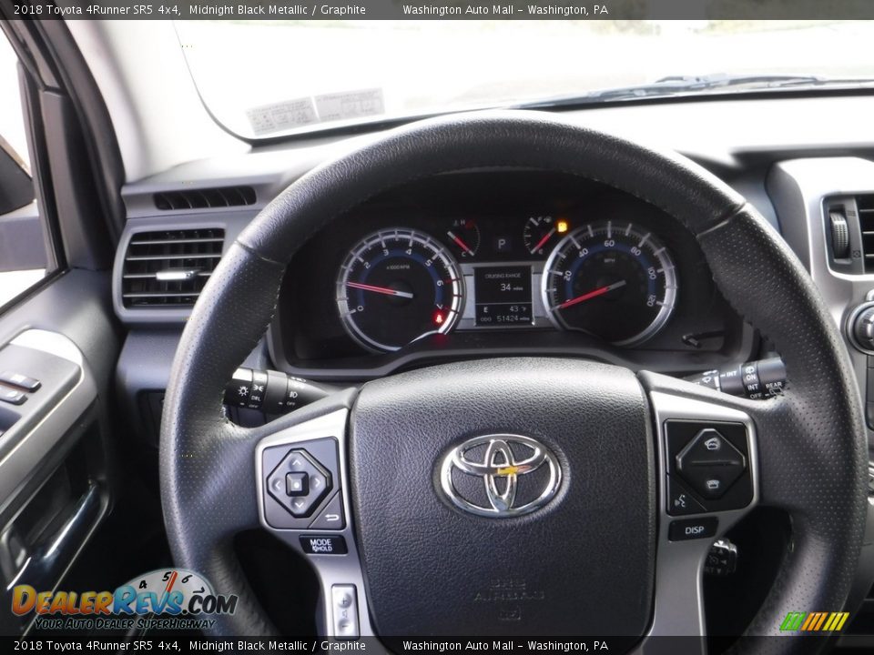 2018 Toyota 4Runner SR5 4x4 Midnight Black Metallic / Graphite Photo #29