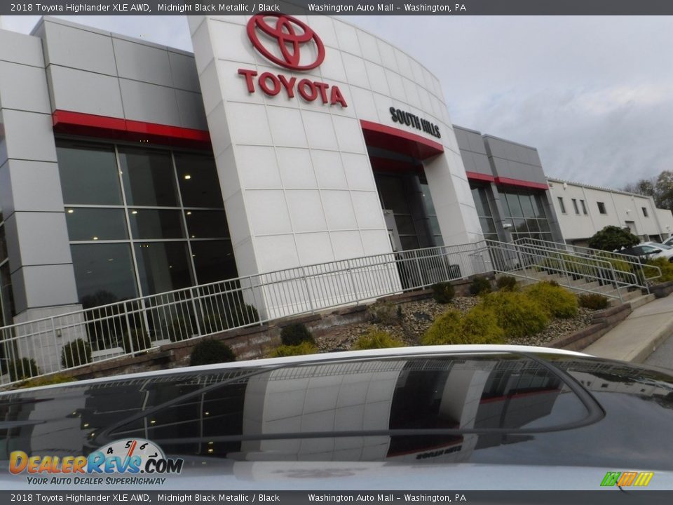 2018 Toyota Highlander XLE AWD Midnight Black Metallic / Black Photo #3