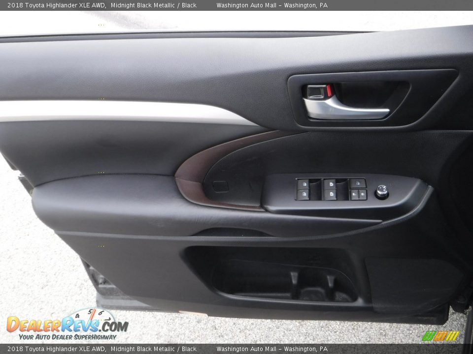 2018 Toyota Highlander XLE AWD Midnight Black Metallic / Black Photo #18