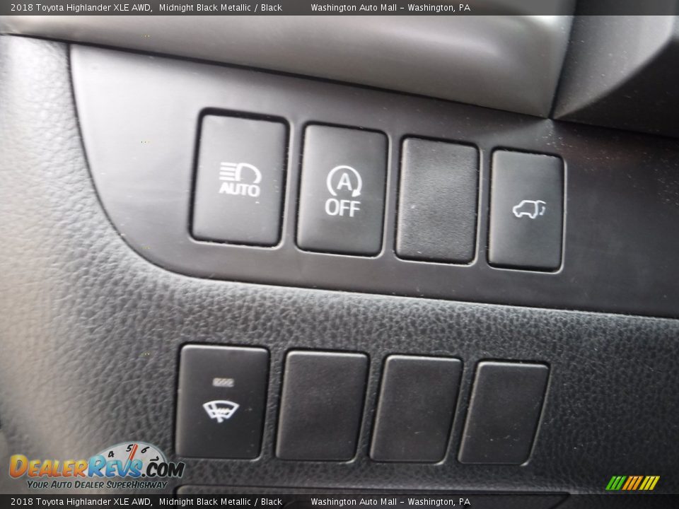 2018 Toyota Highlander XLE AWD Midnight Black Metallic / Black Photo #22