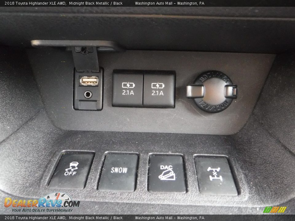 2018 Toyota Highlander XLE AWD Midnight Black Metallic / Black Photo #25