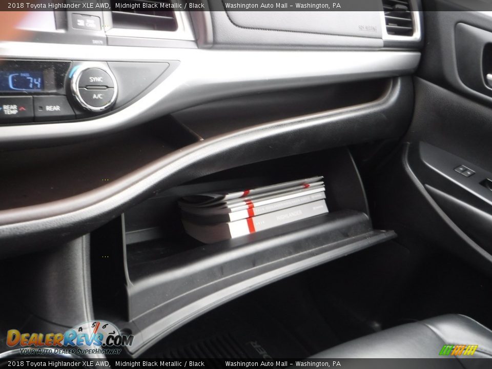 2018 Toyota Highlander XLE AWD Midnight Black Metallic / Black Photo #29