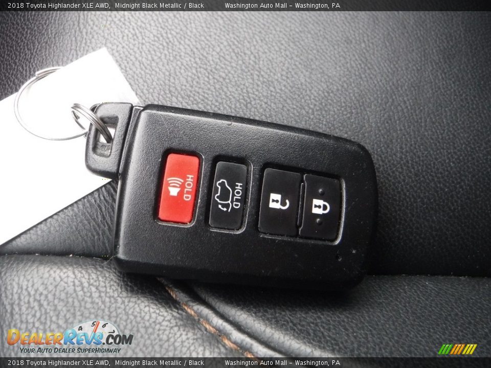 2018 Toyota Highlander XLE AWD Midnight Black Metallic / Black Photo #35