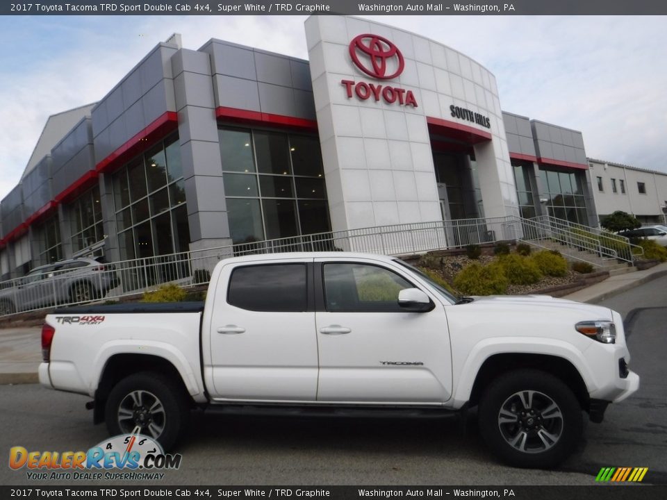 2017 Toyota Tacoma TRD Sport Double Cab 4x4 Super White / TRD Graphite Photo #2