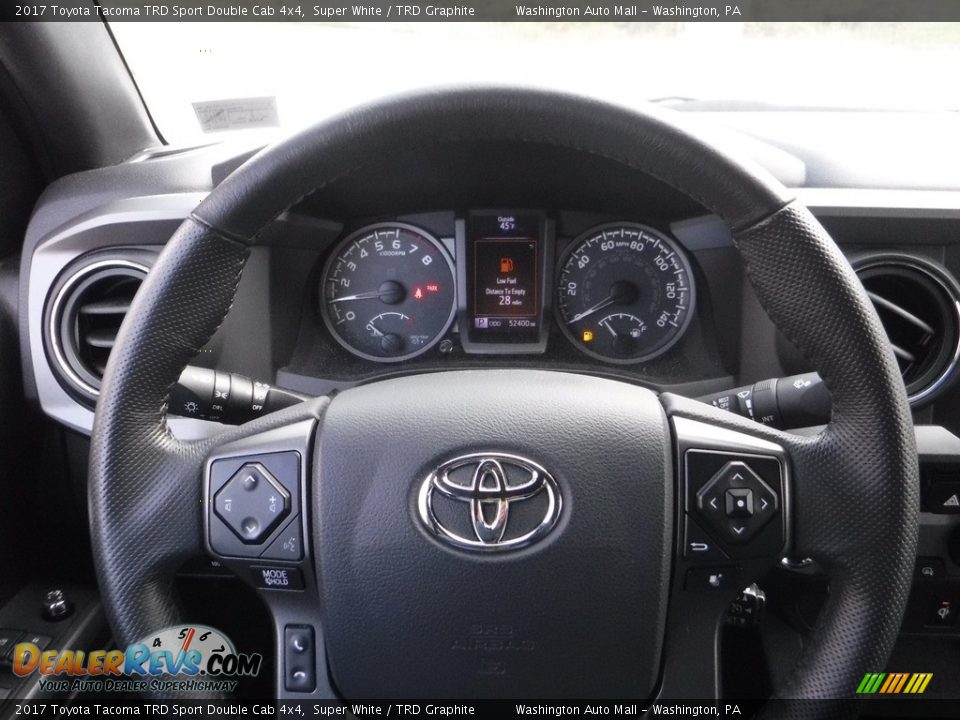 2017 Toyota Tacoma TRD Sport Double Cab 4x4 Super White / TRD Graphite Photo #28