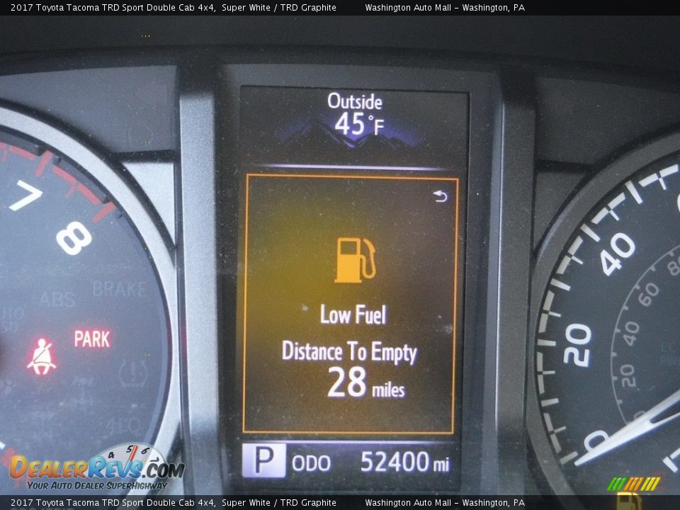 2017 Toyota Tacoma TRD Sport Double Cab 4x4 Super White / TRD Graphite Photo #36