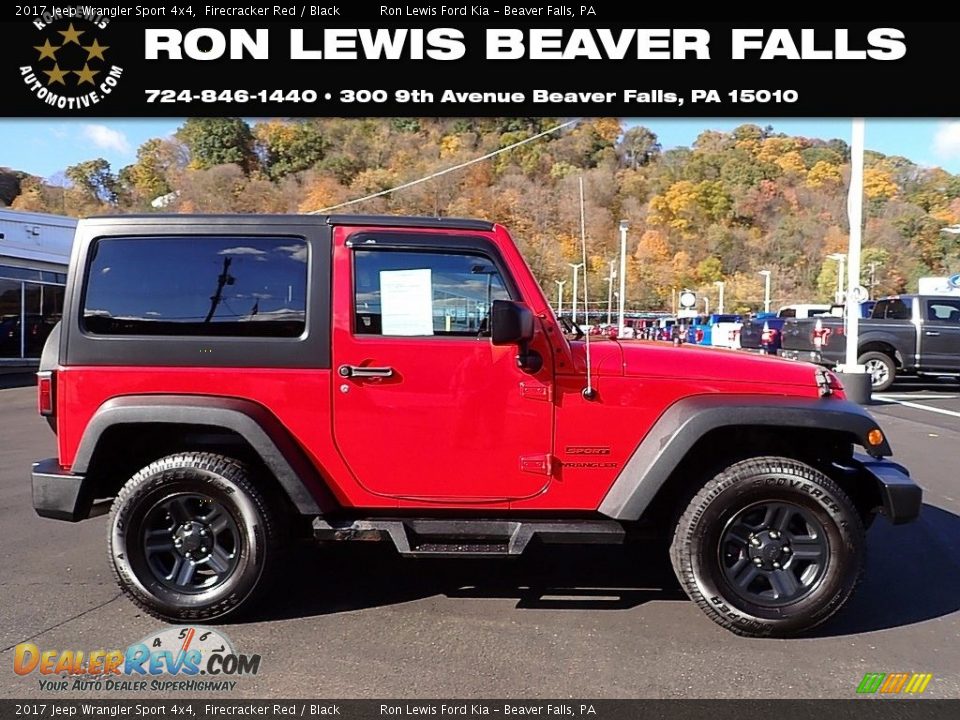2017 Jeep Wrangler Sport 4x4 Firecracker Red / Black Photo #1