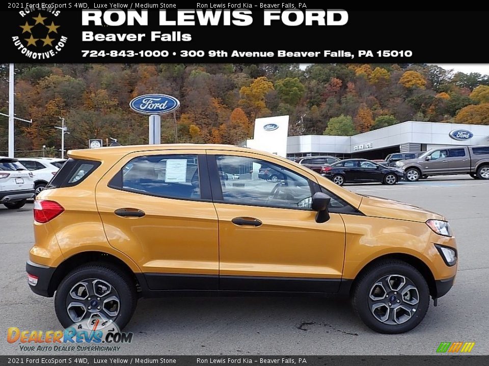 2021 Ford EcoSport S 4WD Luxe Yellow / Medium Stone Photo #1