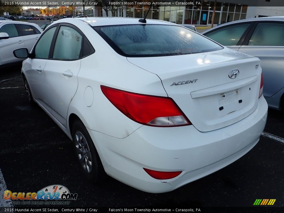 2016 Hyundai Accent SE Sedan Century White / Gray Photo #2