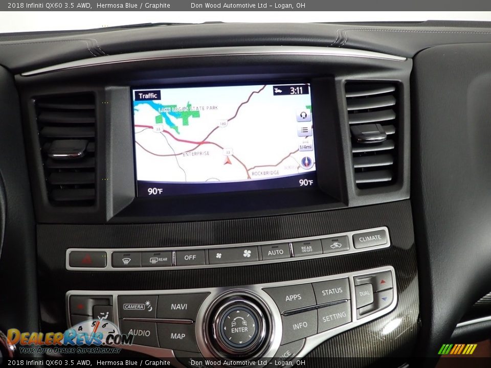 2018 Infiniti QX60 3.5 AWD Hermosa Blue / Graphite Photo #3