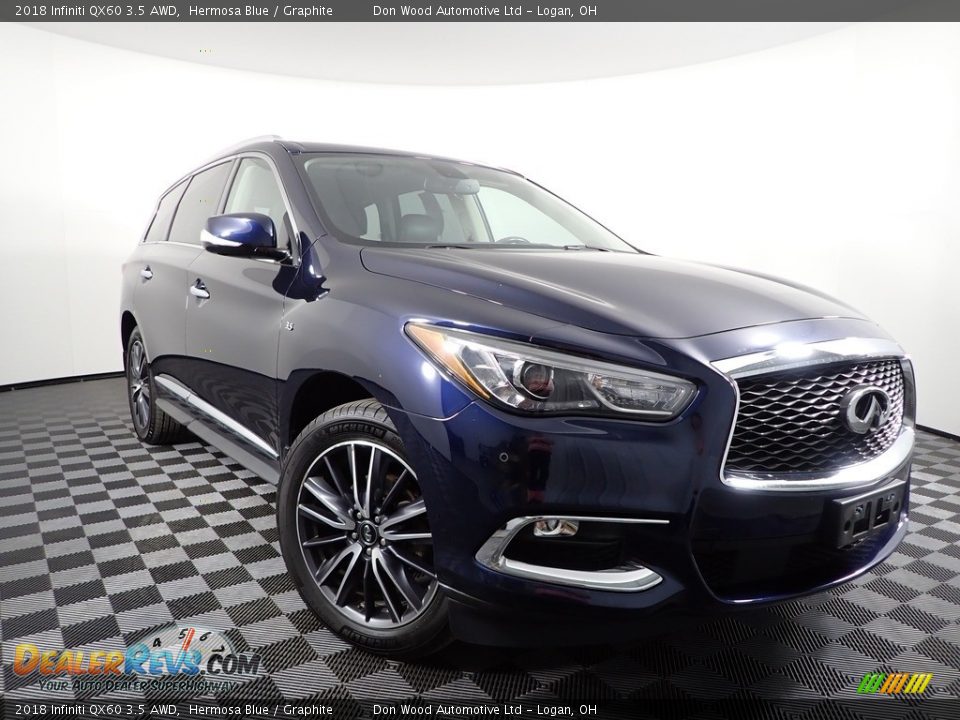 2018 Infiniti QX60 3.5 AWD Hermosa Blue / Graphite Photo #6