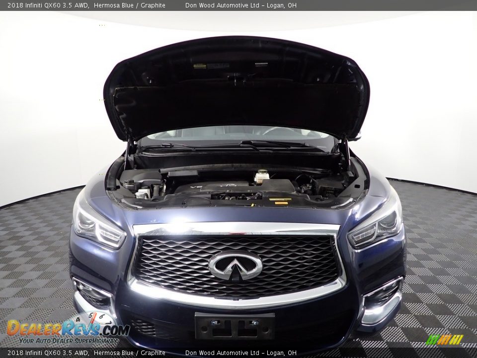 2018 Infiniti QX60 3.5 AWD Hermosa Blue / Graphite Photo #10