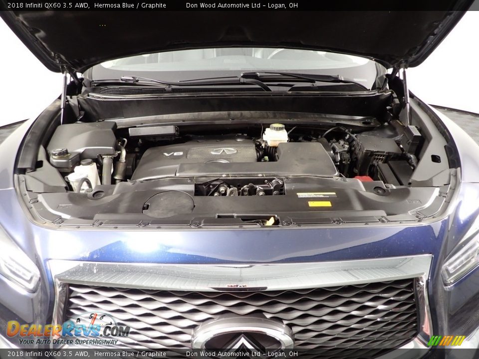 2018 Infiniti QX60 3.5 AWD Hermosa Blue / Graphite Photo #11