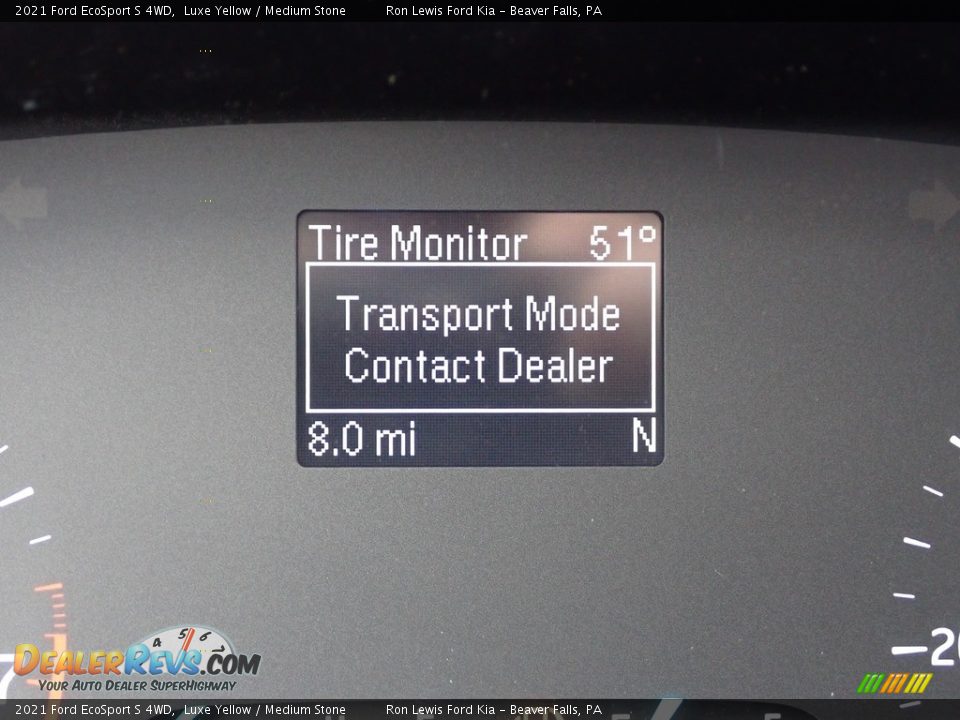 2021 Ford EcoSport S 4WD Luxe Yellow / Medium Stone Photo #19