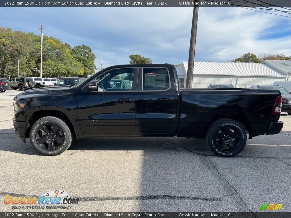 Diamond Black Crystal Pearl 2022 Ram 1500 Big Horn Night Edition Quad Cab 4x4 Photo #8