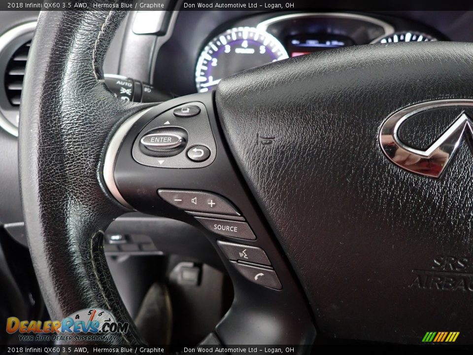 2018 Infiniti QX60 3.5 AWD Hermosa Blue / Graphite Photo #26