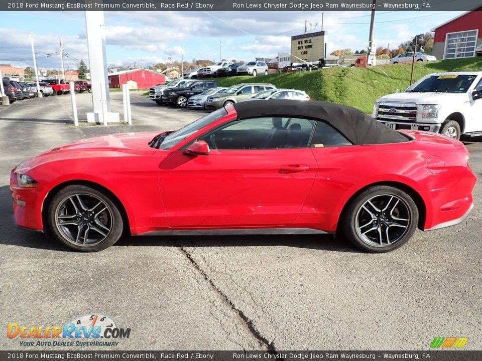 2018 Ford Mustang EcoBoost Premium Convertible Race Red / Ebony Photo #2