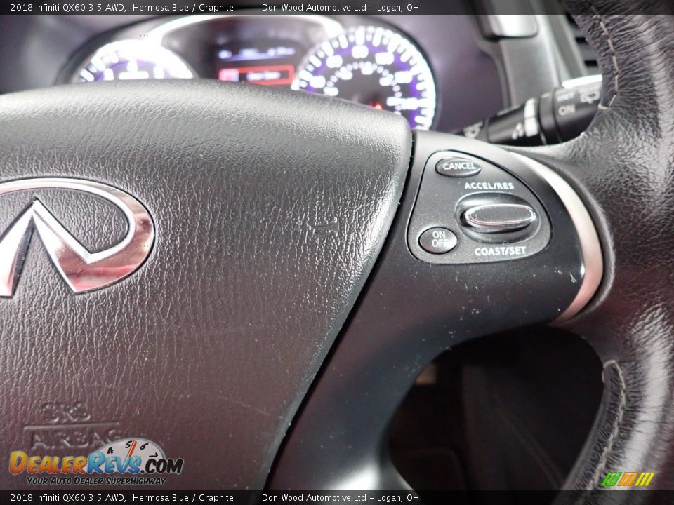 2018 Infiniti QX60 3.5 AWD Hermosa Blue / Graphite Photo #27