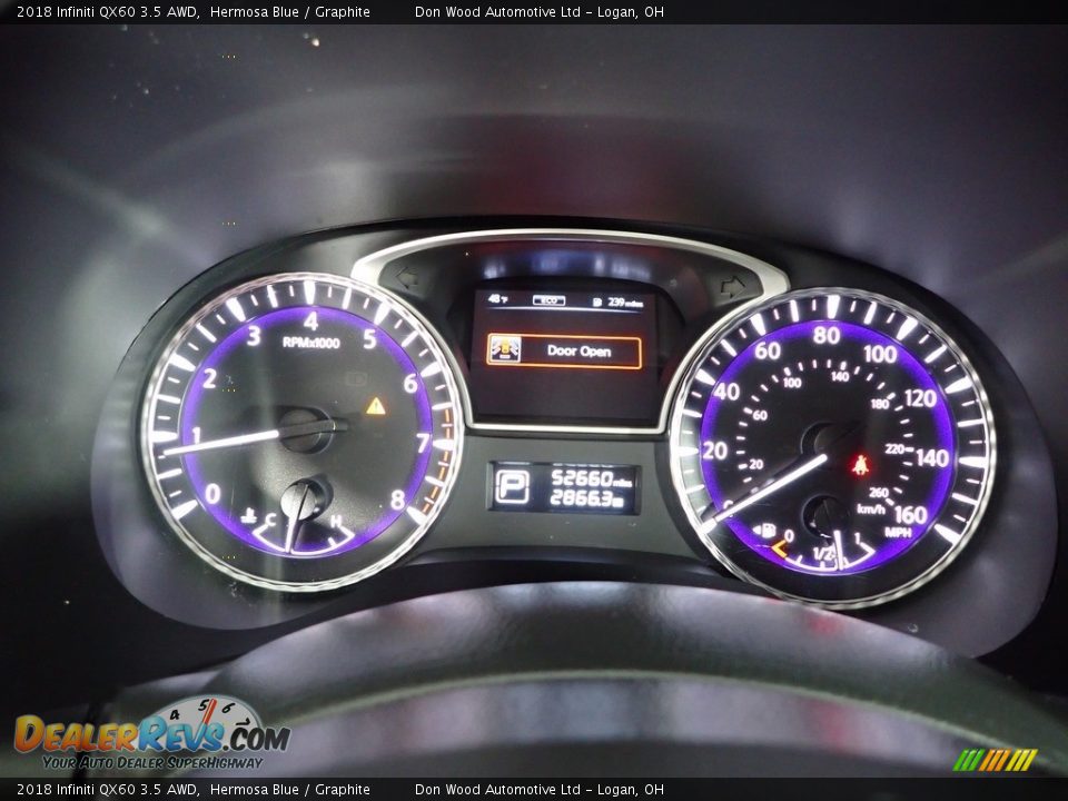 2018 Infiniti QX60 3.5 AWD Hermosa Blue / Graphite Photo #28