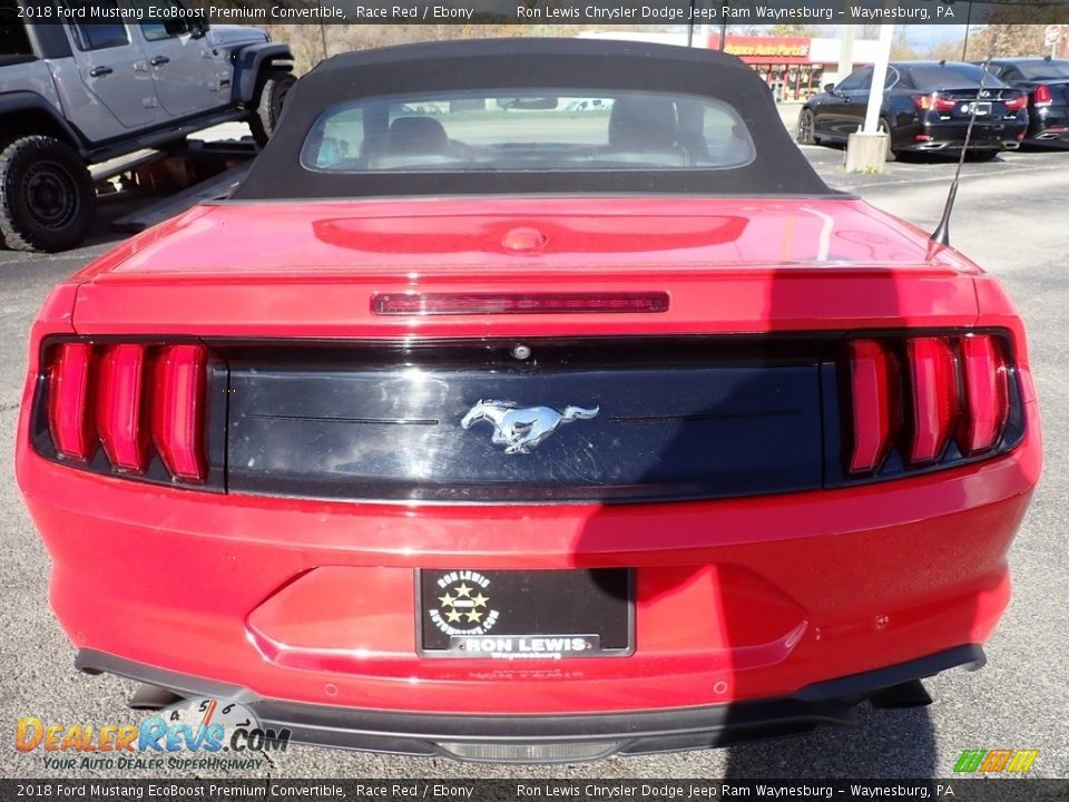 2018 Ford Mustang EcoBoost Premium Convertible Race Red / Ebony Photo #4