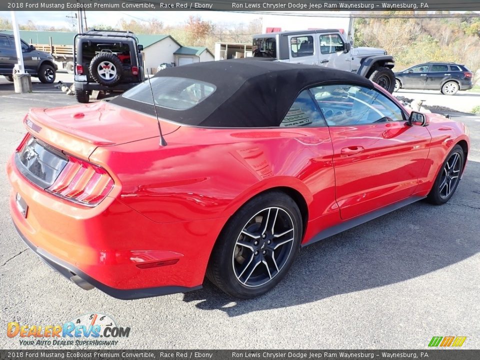 2018 Ford Mustang EcoBoost Premium Convertible Race Red / Ebony Photo #5
