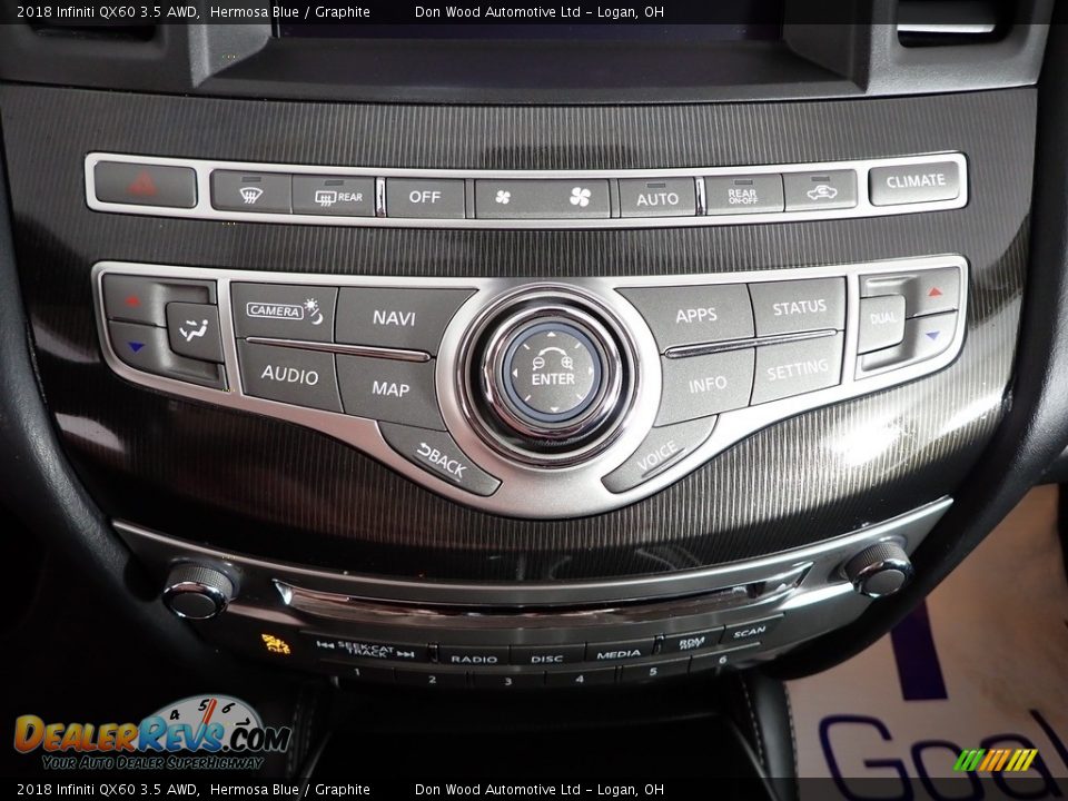 2018 Infiniti QX60 3.5 AWD Hermosa Blue / Graphite Photo #30
