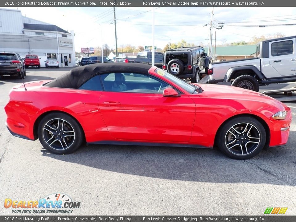 2018 Ford Mustang EcoBoost Premium Convertible Race Red / Ebony Photo #6
