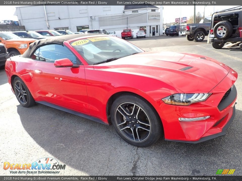 2018 Ford Mustang EcoBoost Premium Convertible Race Red / Ebony Photo #7