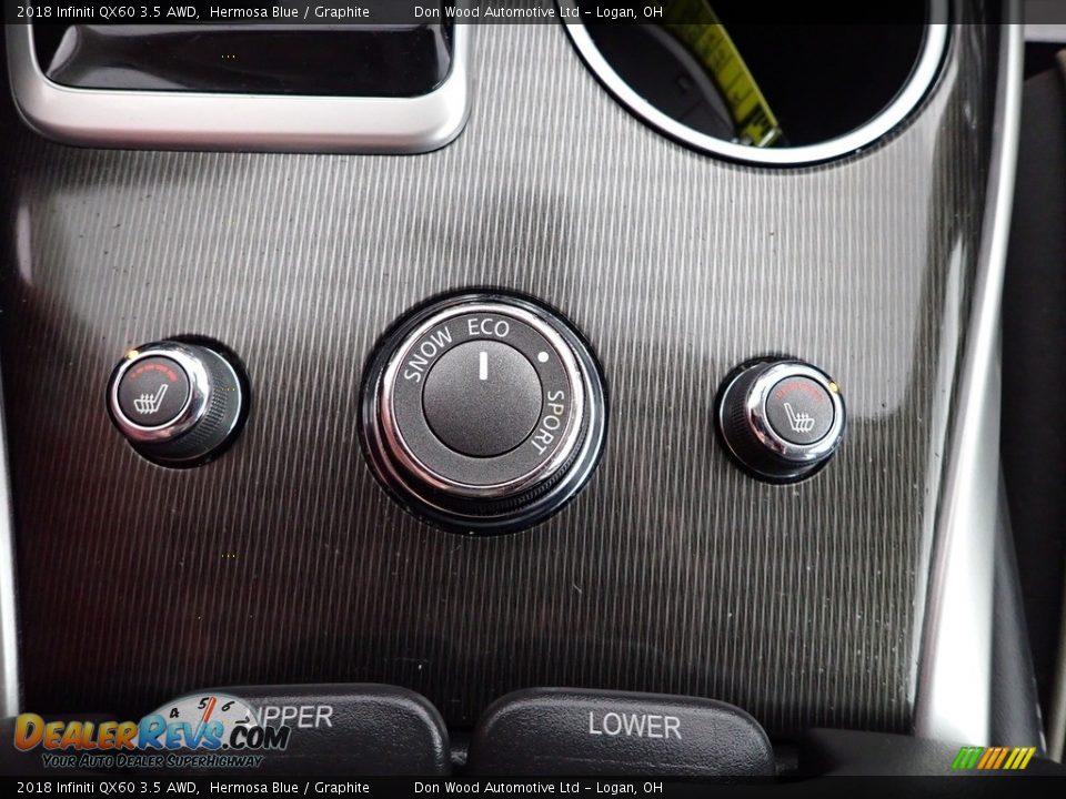 2018 Infiniti QX60 3.5 AWD Hermosa Blue / Graphite Photo #32