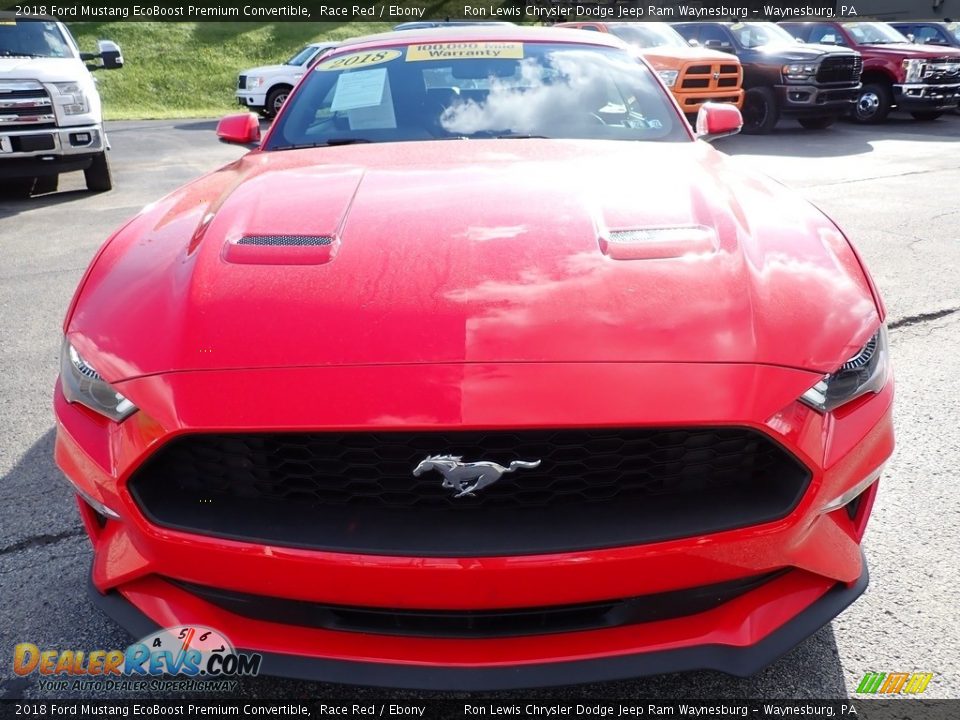 2018 Ford Mustang EcoBoost Premium Convertible Race Red / Ebony Photo #8