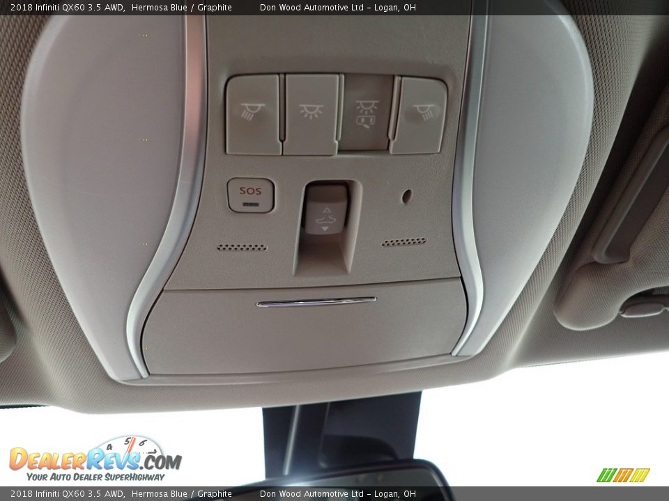 2018 Infiniti QX60 3.5 AWD Hermosa Blue / Graphite Photo #34