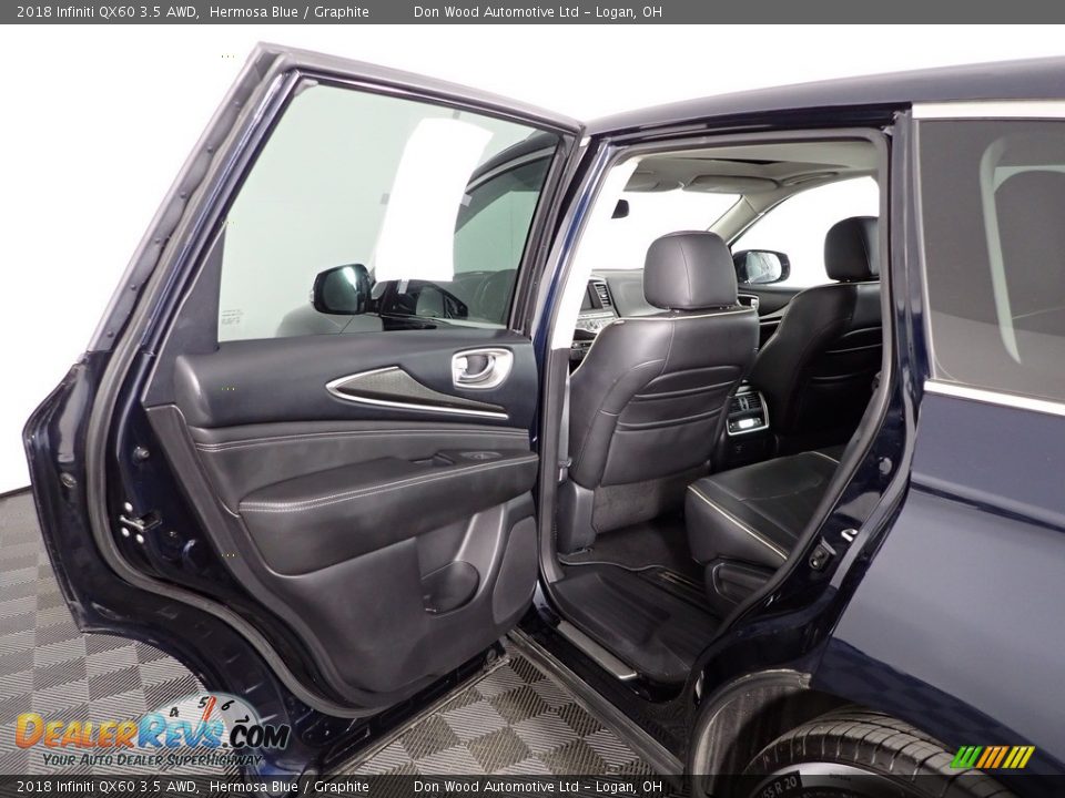 2018 Infiniti QX60 3.5 AWD Hermosa Blue / Graphite Photo #35