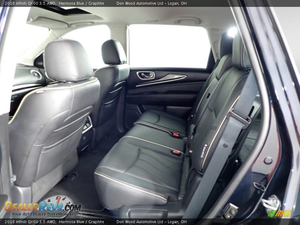 2018 Infiniti QX60 3.5 AWD Hermosa Blue / Graphite Photo #36