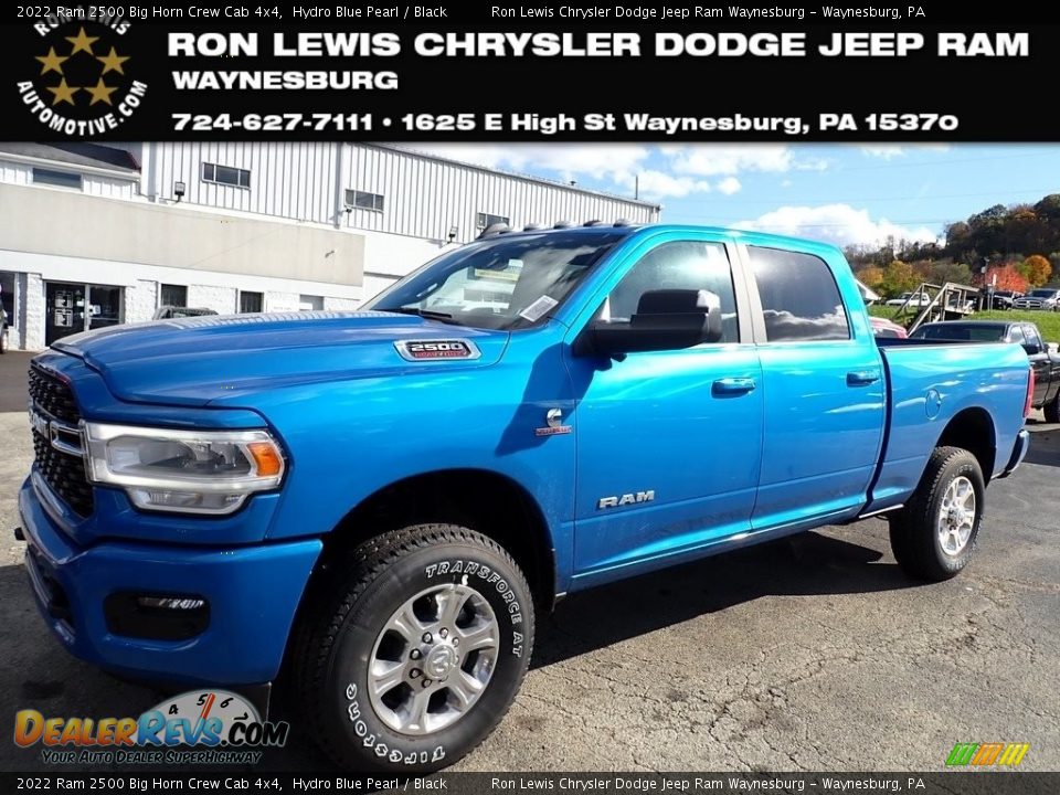 2022 Ram 2500 Big Horn Crew Cab 4x4 Hydro Blue Pearl / Black Photo #1