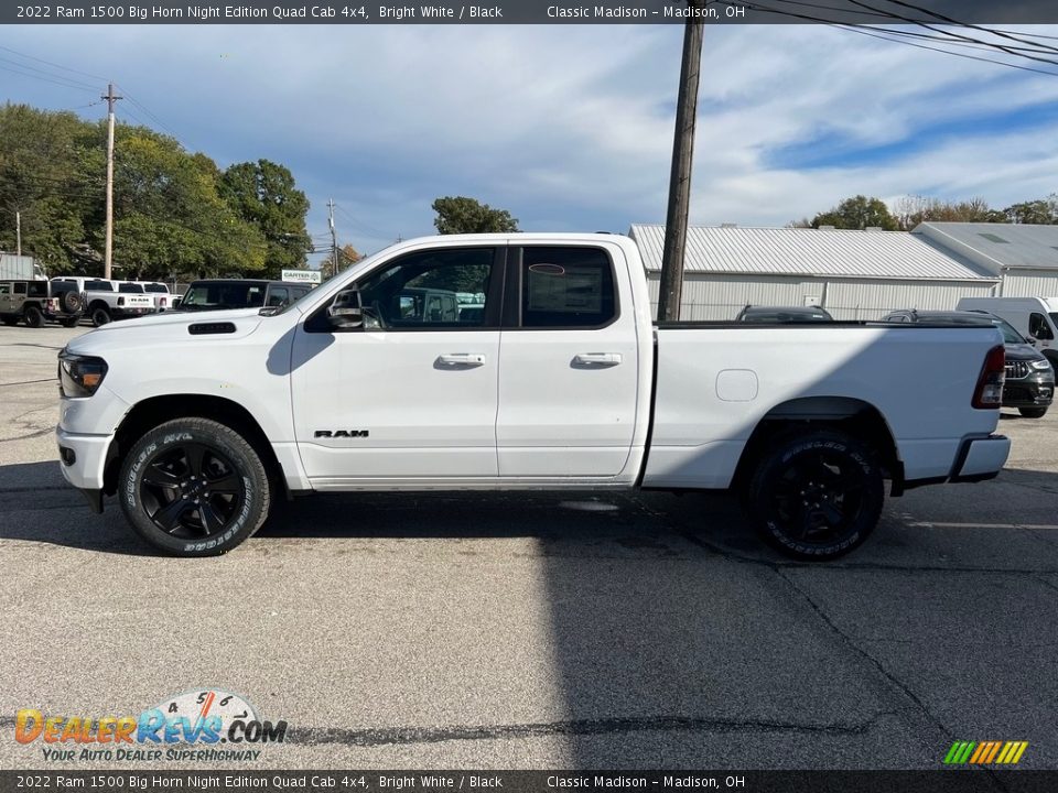 2022 Ram 1500 Big Horn Night Edition Quad Cab 4x4 Bright White / Black Photo #8