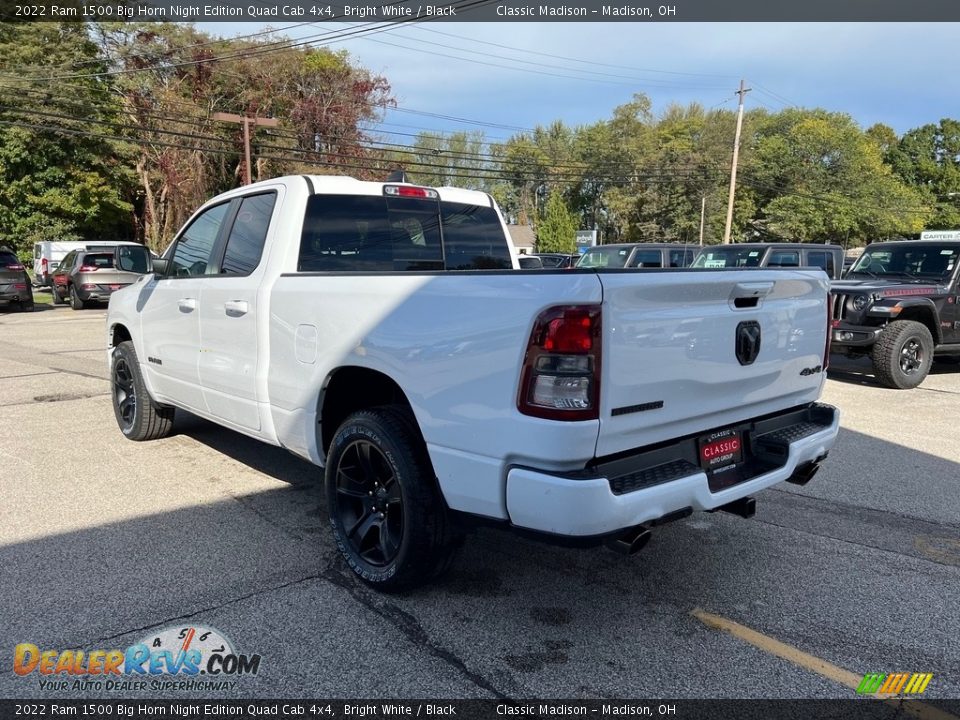 2022 Ram 1500 Big Horn Night Edition Quad Cab 4x4 Bright White / Black Photo #9