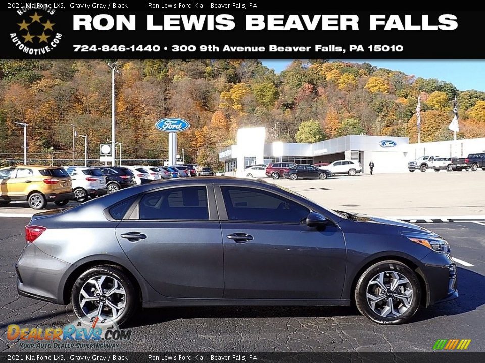 2021 Kia Forte LXS Gravity Gray / Black Photo #1