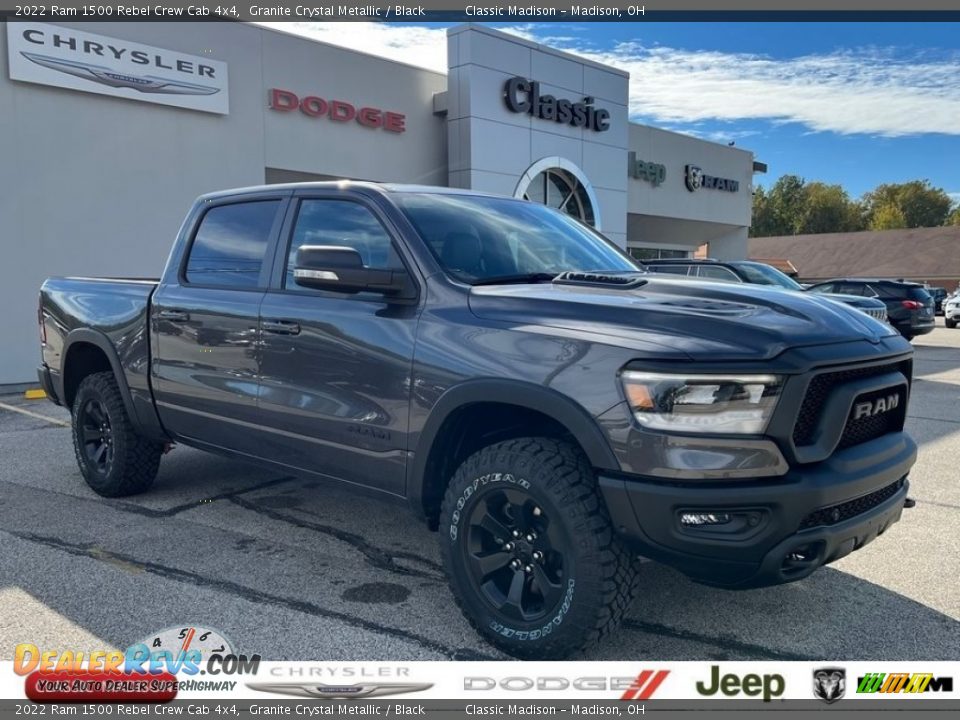 2022 Ram 1500 Rebel Crew Cab 4x4 Granite Crystal Metallic / Black Photo #1