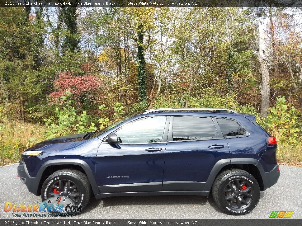 2016 Jeep Cherokee Trailhawk 4x4 True Blue Pearl / Black Photo #1