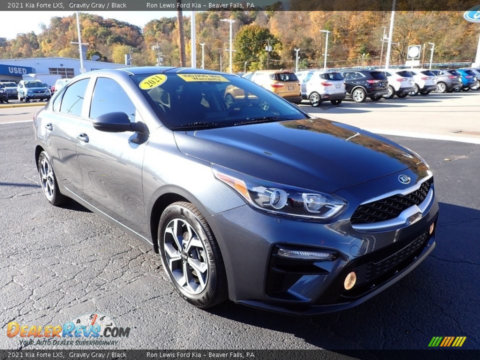 2021 Kia Forte LXS Gravity Gray / Black Photo #8