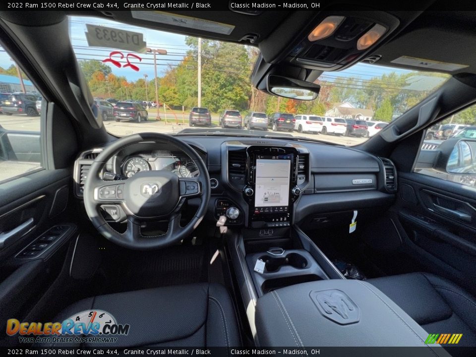 Black Interior - 2022 Ram 1500 Rebel Crew Cab 4x4 Photo #4