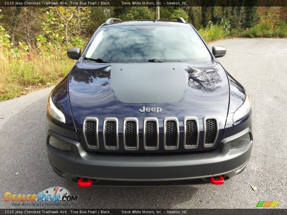 2016 Jeep Cherokee Trailhawk 4x4 True Blue Pearl / Black Photo #3