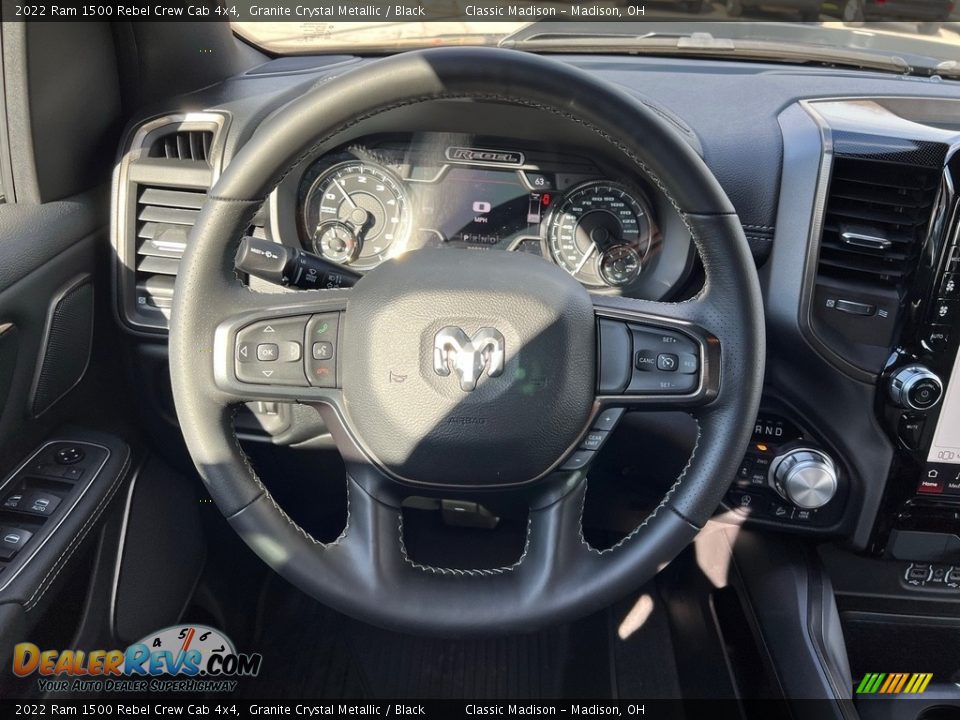 2022 Ram 1500 Rebel Crew Cab 4x4 Steering Wheel Photo #5